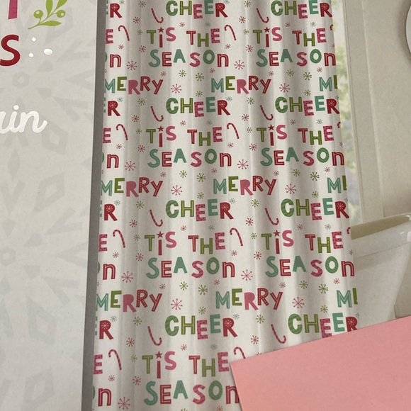 Artisan 34 Happy Holidays Shower curtain with hooks Multi colored Merry Cheer - Picture 7 of 7